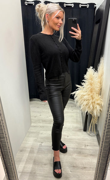 Lya knit cardigan - black