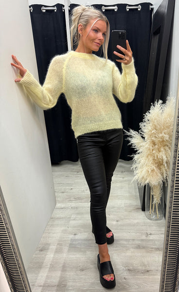 N-Latora mohair knit - light yellow