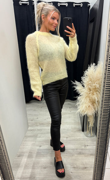N-Latora mohair knit - light yellow