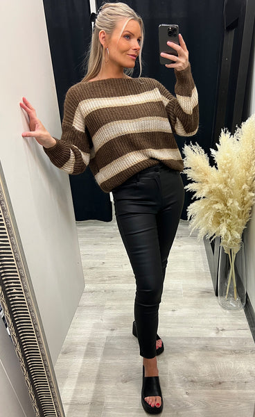Tabia knit - brown mix