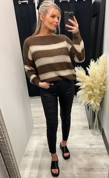 Tabia knit - brown mix