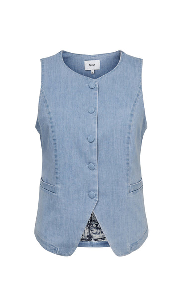 Nualetta vest - light blue denim