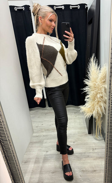 NÜ Eva blouse knit - caramel mix