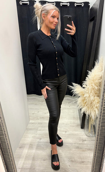 Livanna knit cardigan - black