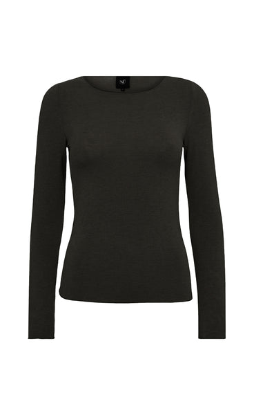 Clay l/s tee - black