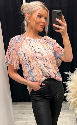 Chica blouse - peach mix