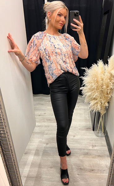 Chica blouse - peach mix