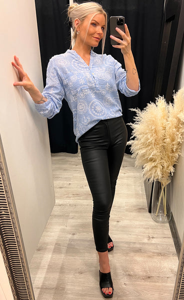 Alexa blouse - azurine