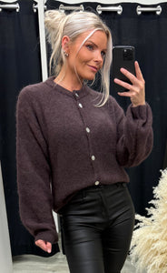 Kae knit cardigan - chocolate