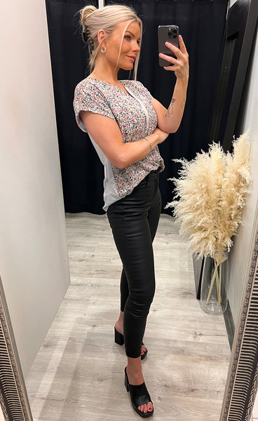 Vow blouse - grey mix