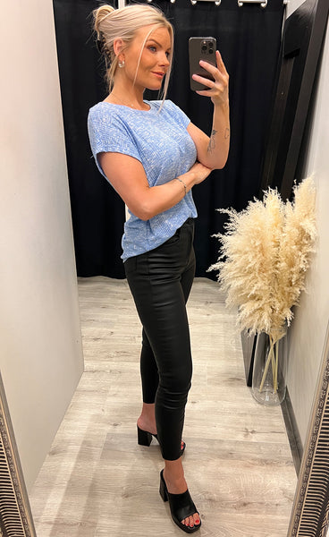 Light tee - azure blue