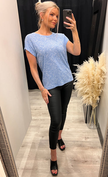 Light tee - azure blue