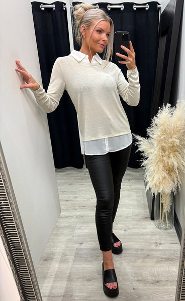 Emmie pullover 1 - oatmeal multi