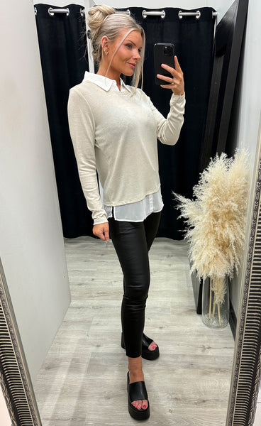 Emmie pullover 1 - oatmeal multi