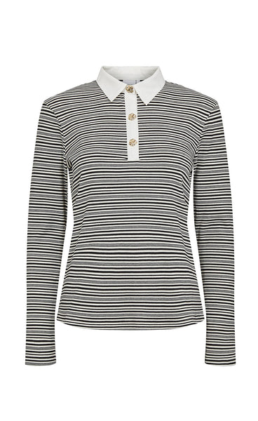 Nusemma longsleeve polo - caviar