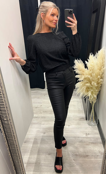 Heba blouse - black
