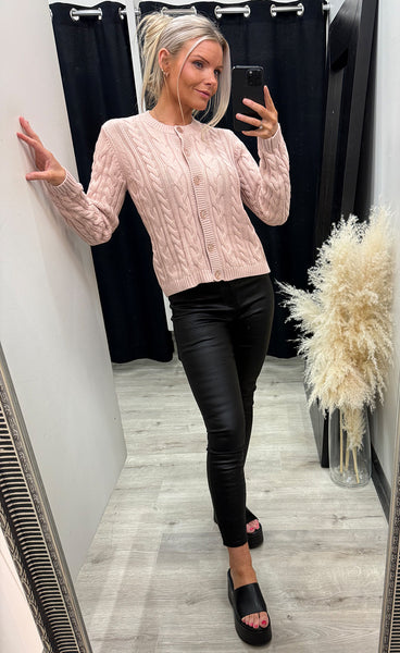 Vivian cardigan 1 - rose smoke
