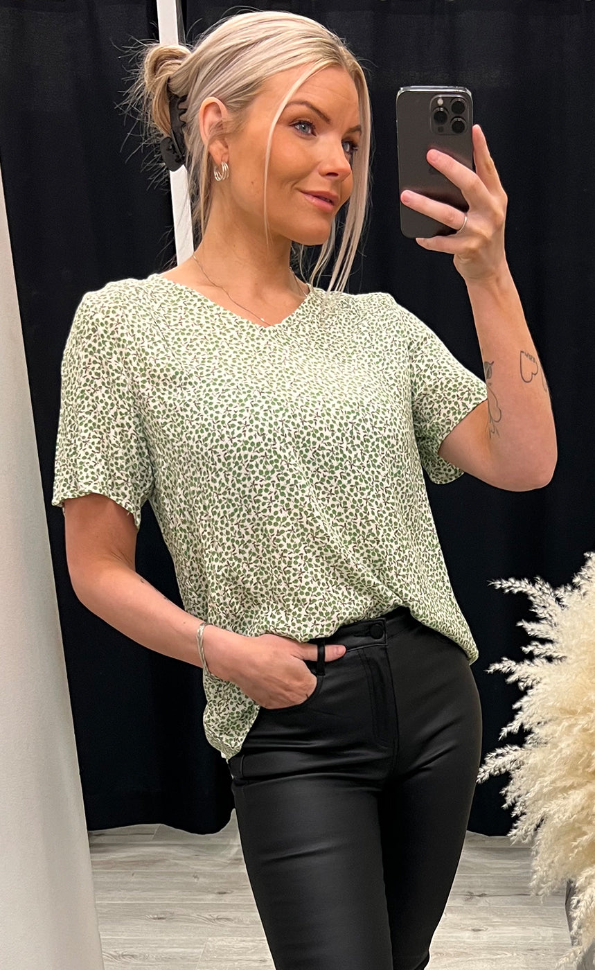 Iris blouse - green mix