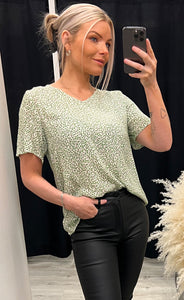 Iris blouse - green mix