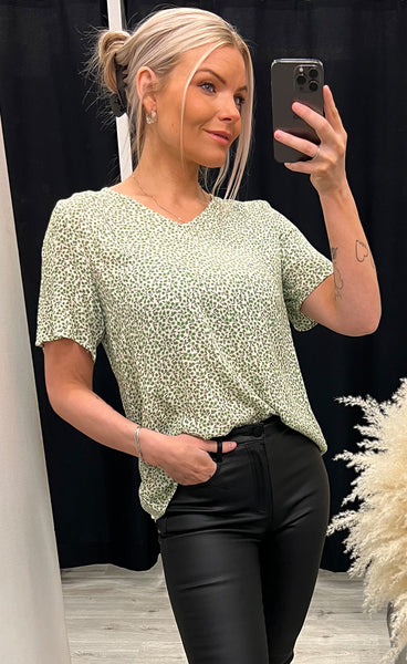Iris blouse - green mix
