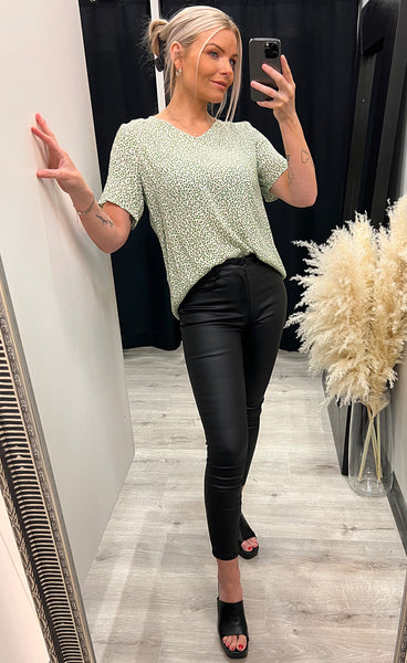 Iris blouse - green mix
