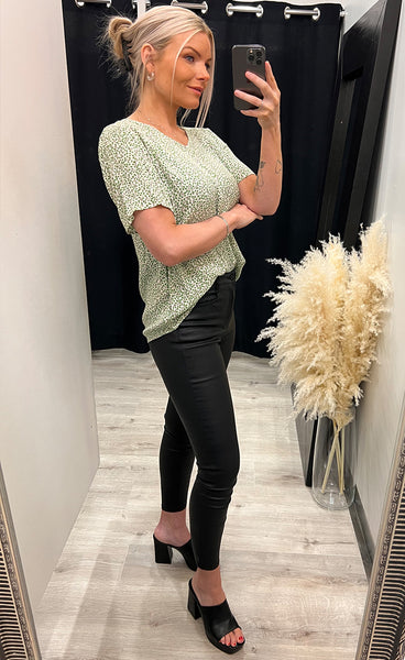 Iris blouse - green mix