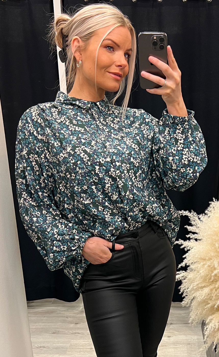 Isa shirt - marina flowers