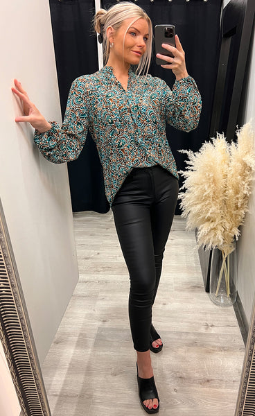 Minoa blouse - safir mix