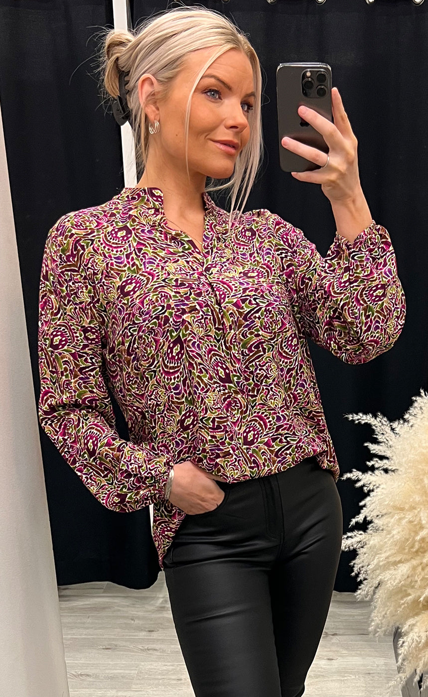 Minoa blouse - plum mix