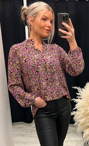 Minoa blouse - plum mix