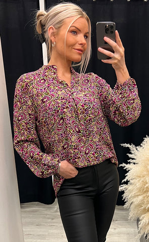 Minoa blouse - plum mix