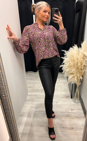Minoa blouse - plum mix