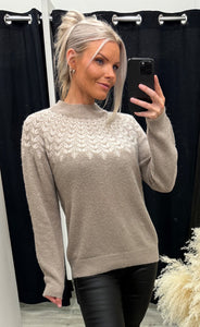 Isabella pullover 5 - moon rock melange