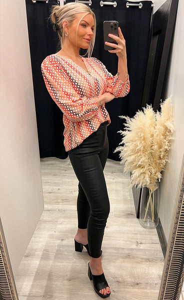 Vigge blouse - coral mix