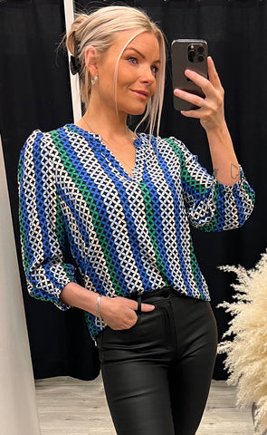 Vigge blouse - navy mix