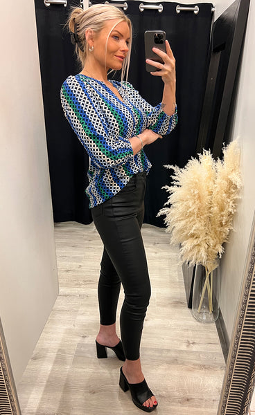 Vigge blouse - navy mix