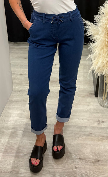 Luxe jogging jeggings 1 - mid blue denim