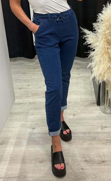 Luxe jogging jeggings 1 - mid blue denim