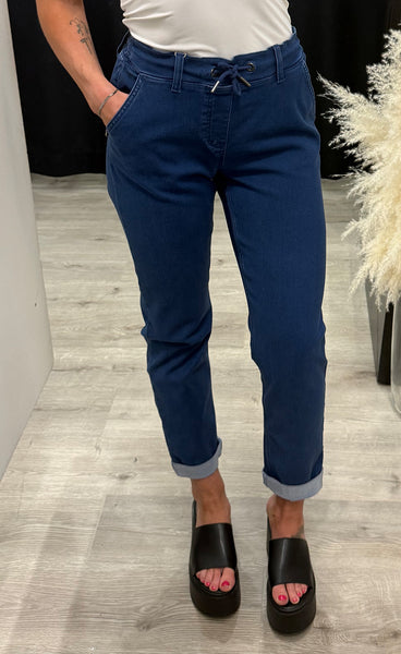 Luxe jogging jeggings 1 - mid blue denim