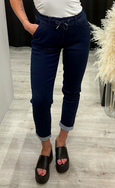 Luxe jogging jeggings 1 - dark blue denim