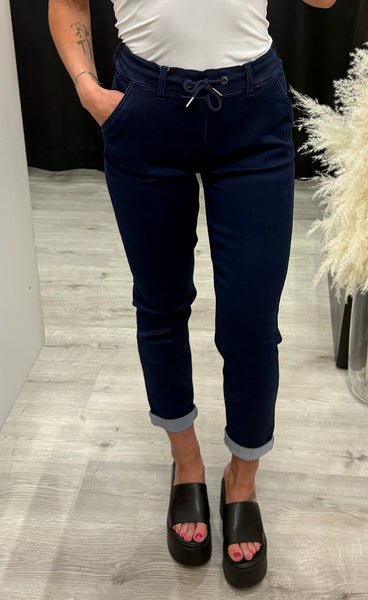 Luxe jogging jeggings 1 - dark blue denim