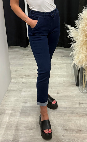 Luxe jogging jeggings 1 - dark blue denim