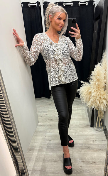 Ilacie bow shirt - birch/black