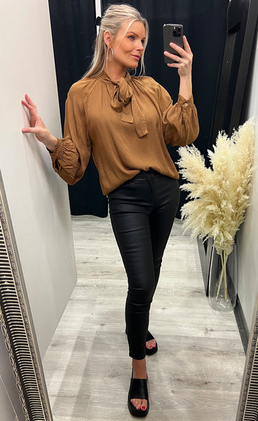 Paja blouse - pecan brown