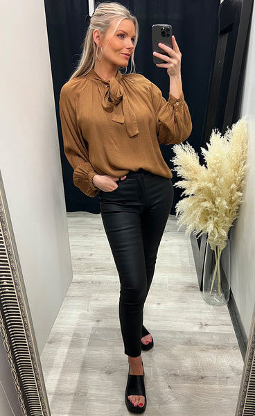 Paja blouse - pecan brown