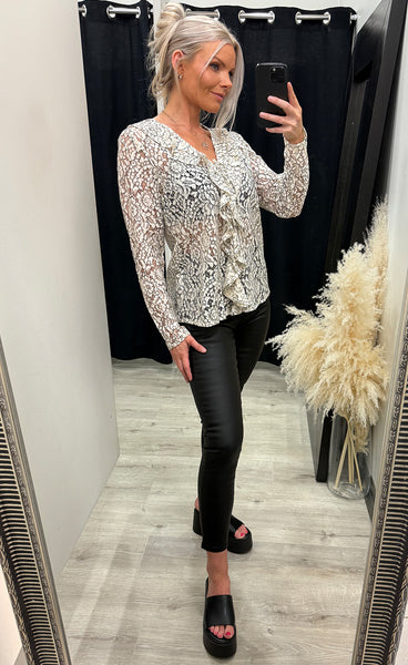 Ilacie bow shirt - birch/black