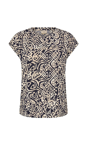 Seen tee 1 - art lines navy