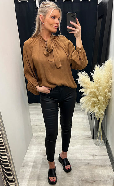 Paja blouse - pecan brown