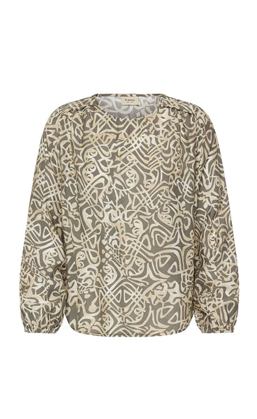Ariana blouse 14 - art lines olive
