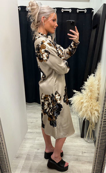 Jannike shirt dress - string mega flower